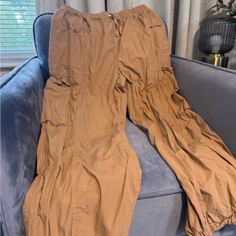 Women Casual Cargo Pants - Brown